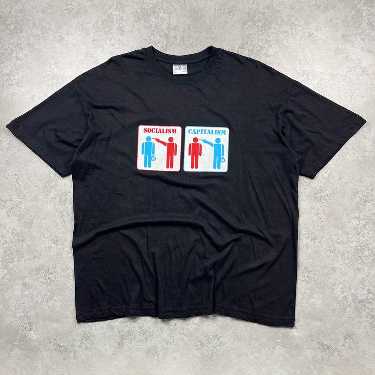 Socialism vs Capitalism Humour Tee (2000s)