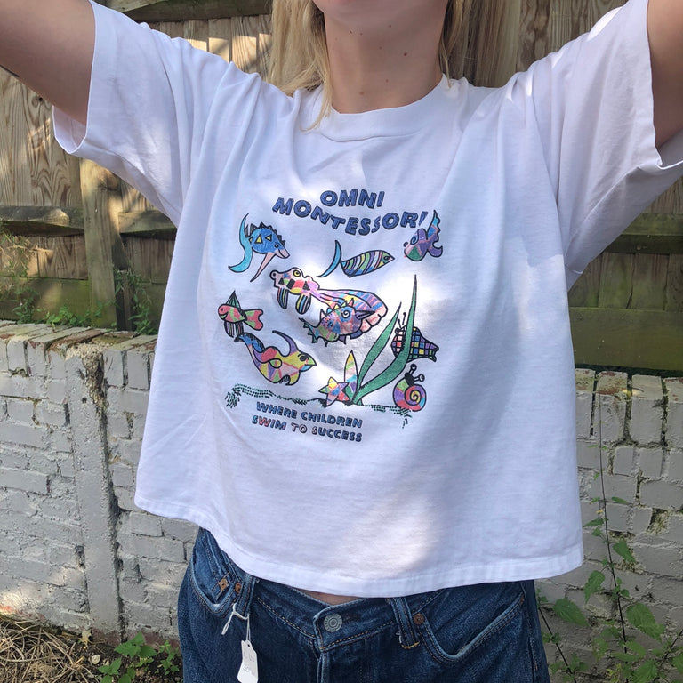 Vintage Cropped Tee (90s)