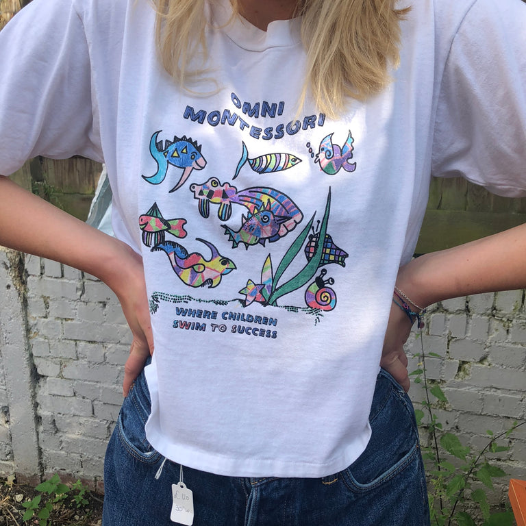 Vintage Cropped Tee (90s)